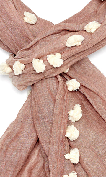 Chambray Pom Pom - Mocha