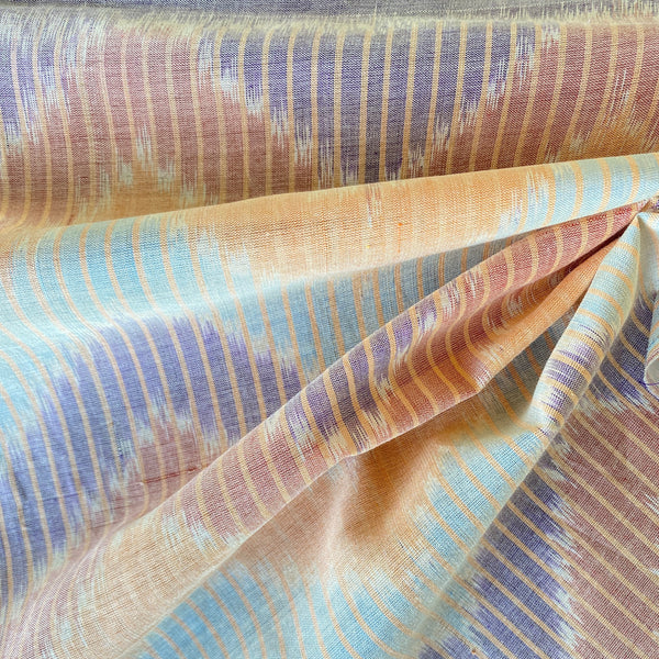 Handloom IKAT 100% Khadi Cotton Chevron Pastel Ikat1