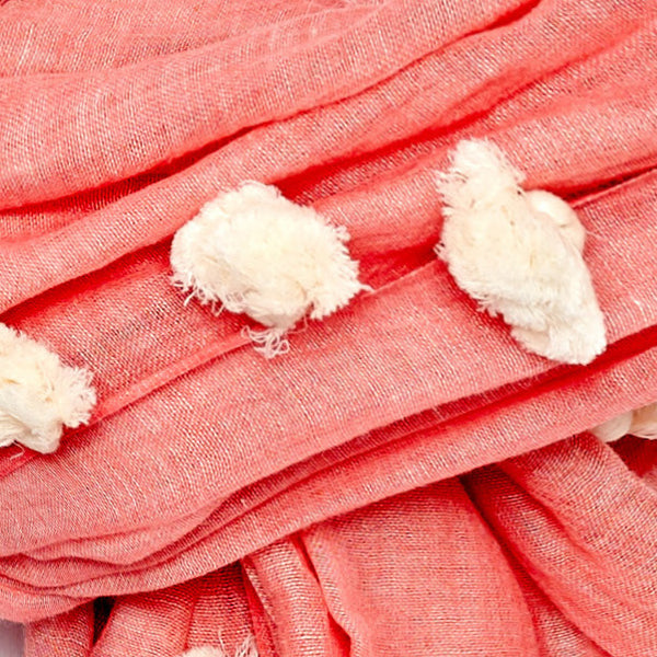 Chambray Pom Pom - Shell Pink