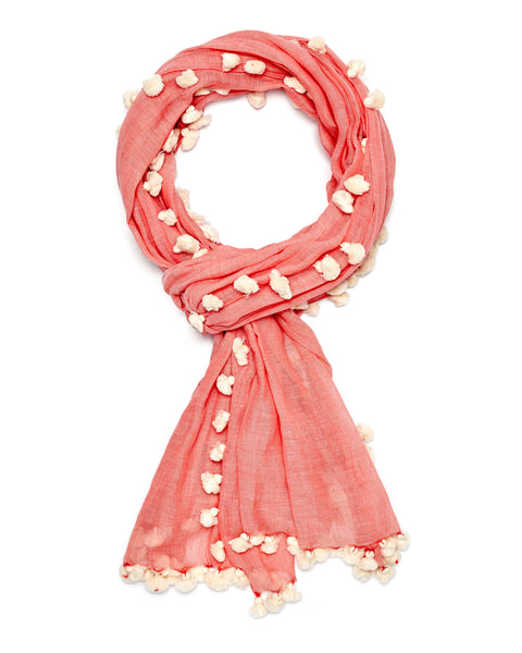 Chambray Pom Pom - Shell Pink