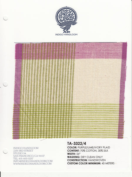 Handloom Silk & Cotton TA-3322/4